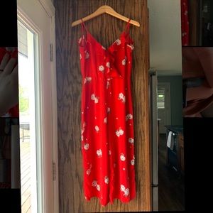 H&M Red Floral Romper